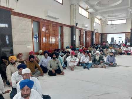 अंबाला छावनी के गोबिंद नगर स्थित गुरुद्वारा श्री गुरु सिंह सभा के नवनियुक्त प्रधान। संवाद अंबाला छावनी के गोबिंद नगर स्थित गुरुद्वारा श्री गुरु सिंह सभा के नवनियुक्त प्रधान। संवाद