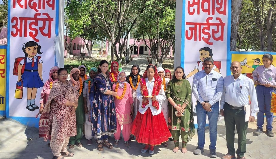 फोटो 37- सोनीपत के खरखौदा के गांव खाड़ा स्थित राजकीय वरिष्ठ माध्यमिक विद्यालय में बनाए गए परीक्