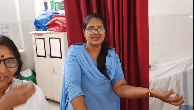 जिला अस्पताल में हाई वोल्टेज हंगामा, महिला ने महिला गार्ड को पीटा।