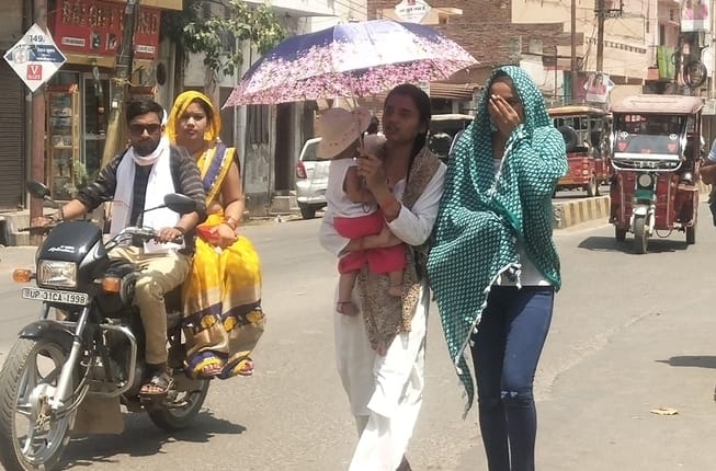 पलिया के मटैहिया में गिरा पड़ा पेड़। संवाद