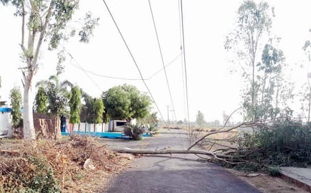 बंडा के मोहल्ला धर्मापुर में तेज आंधी से टूटी दीवार। संवाद बंडा के मोहल्ला धर्मापुर में तेज आंधी से टूटी दीवार। संवाद