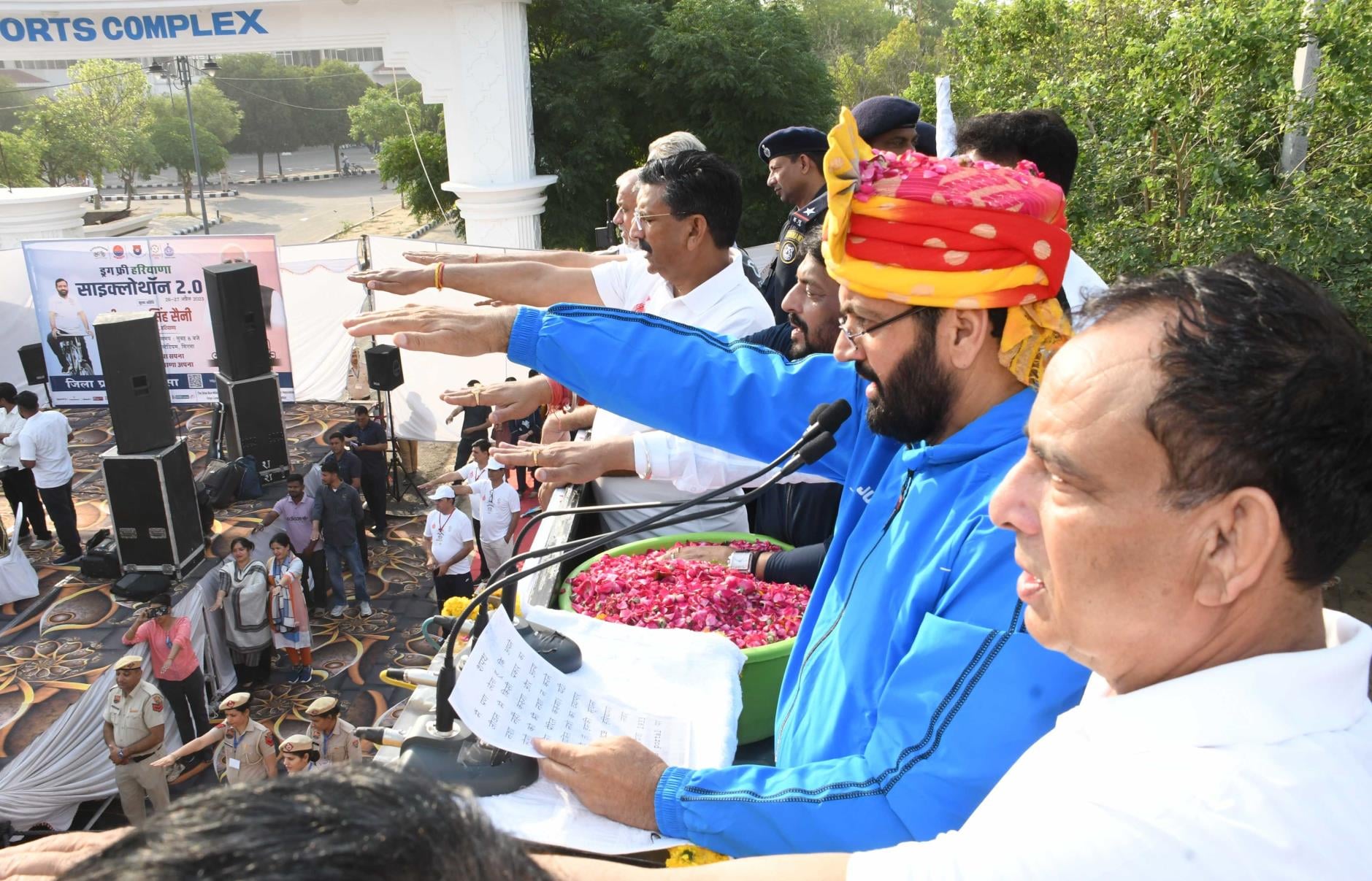 साइक्लोथॉन में उमड़ा जनसैलाब। संवाद।