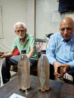 फोटो 02: सोनीपत के मॉडल टाउन स्थित बूस्टिंग स्टेशन में पहुंचा रेनीवेल का दूषित पानी। संवाद