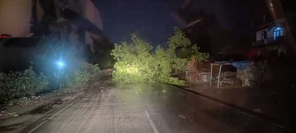 बांकेगंज में आंधी से टूटा बिजली का खंभा, क्षतिग्रस्त हुआ ट्रांसफॅार्मर। संवाद।