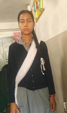 राजकीय उत्कृष्ट वरिष्ठ माध्यमिक  पाठशाला शिंगला का दसवीं कक्षा छात्रा  ओजस्वीं