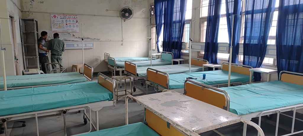 छावनी नागरिक अस्पताल में स्थित ऑक्सीजन प्लांट। संवाद छावनी नागरिक अस्पताल में स्थित ऑक्सीजन प्लांट। संवाद