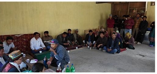 राजकीय प्राथमिक पाठशाला तंगज्ञुत गोंपा का शिलान्यास करती विधायक अनुराधा। विभाग