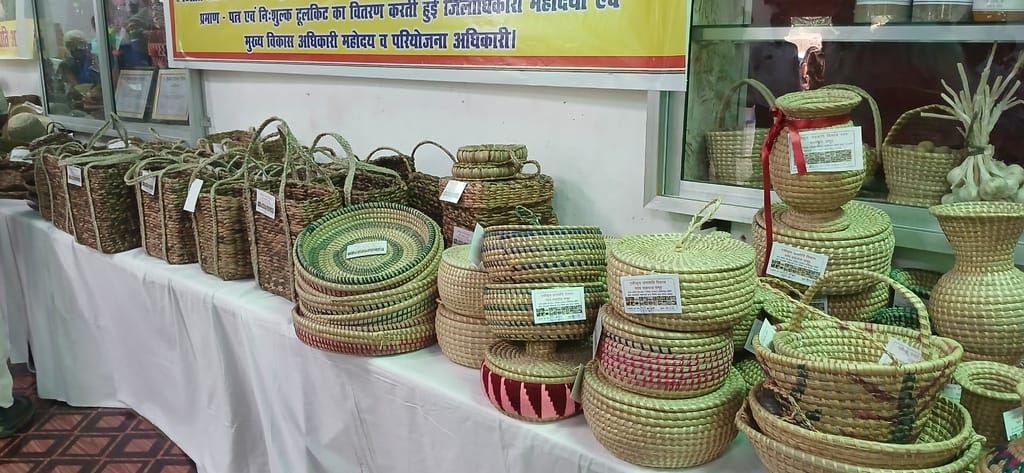 चंदनचौकी के बलेरा में पांरपरिक वेशभूषा में कार्यक्रम पेश करने वाली बालिकाएं। संवाद