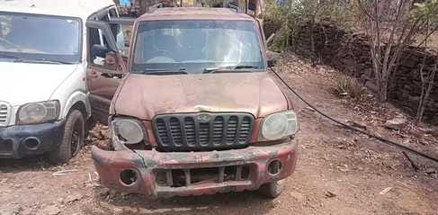 स्कॉर्पियो में भरी अवैध लकड़ी