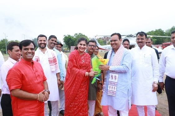 मुख्यमंत्री भजनलाल शर्मा राजसमंद में सभा को संबोधित करते हुए फोटो -अमर उजाला