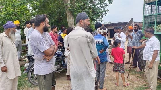 बरौंछा नाला क्षेत्र में जालीदार ट्रैक्टर से कॉम्बिंग करते वन कर्मी। संवाद