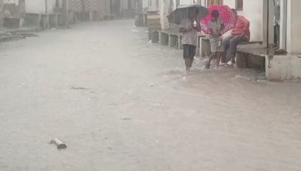 अजमेर के पीसांगन में मूसलाधार बारिश