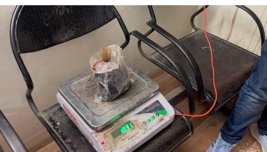 केंद्रीय नारकोटिक्स ब्यूरो ने पकड़ा अफीम व डोडा चूरा।