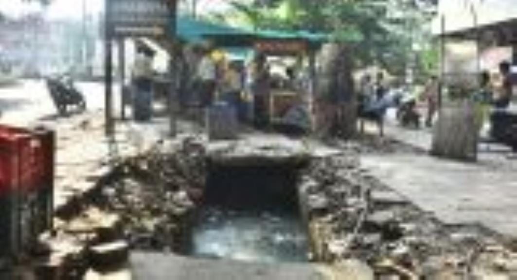 खुले पड़े नाले। खुले पड़े नाले।