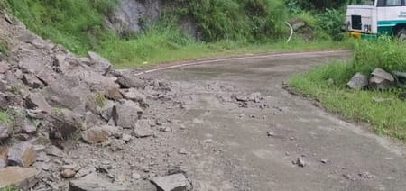 ऊना के डीसी कॉलौनी में सड़क में गिरा बड़ा पेड़ सड़क हुई बंद।संवाद