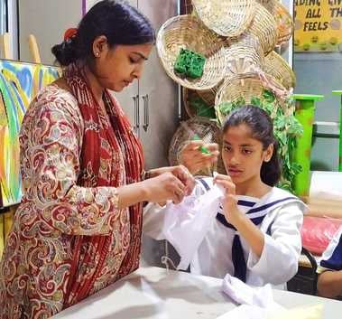 कार्यशाला में बच्चों को दिया गया प्रशिक्षण। स्रोत स्वयं
