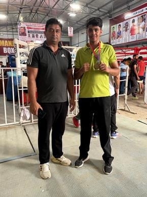 61...हिसार की सब जूनियर हरियाणा स्टेट बॉक्सिंग चैंपियनशिप में कनिका, अंशु व सुमन ने जीता पदक। स