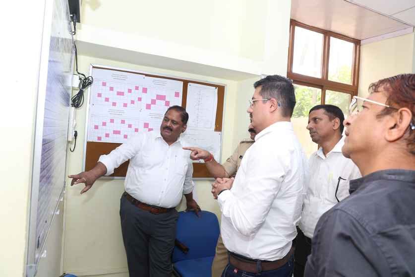 इंदिरा सागर पावर स्टेशन में कलेक्टर एसपी ने लिया सुरक्षा का जायजा