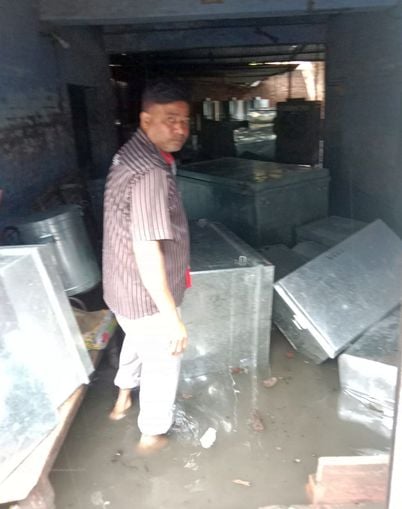 बाइपास के पास भरा बारिश का पानी। संवाद बाइपास के पास भरा बारिश का पानी। संवाद