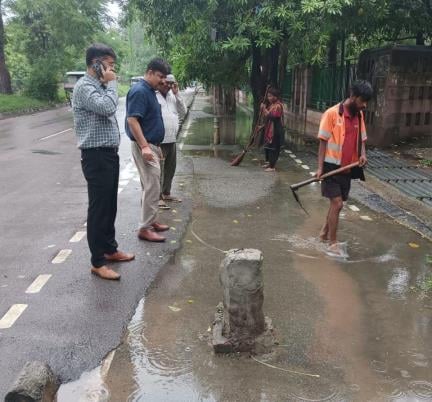 जलभराव।