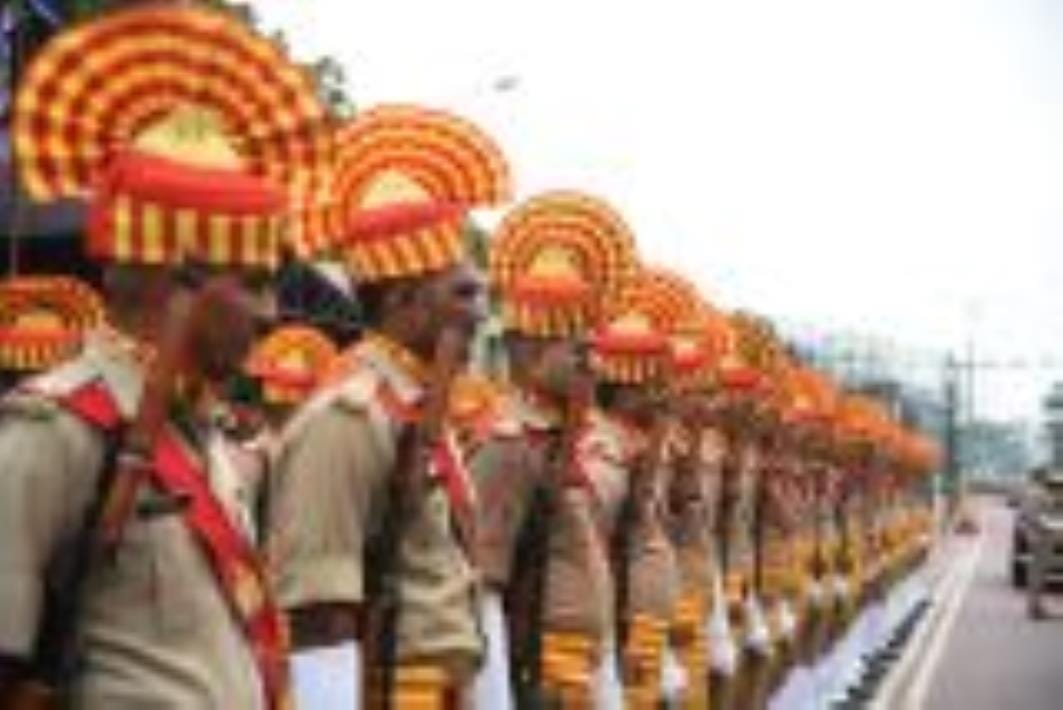 विधानसभा के सामने बुधवार को रिहर्सल हुई।