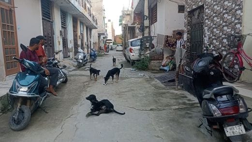 फ्रेंड्स कॉलोनी में आपबीती बताते कृष्ण। संवाद
