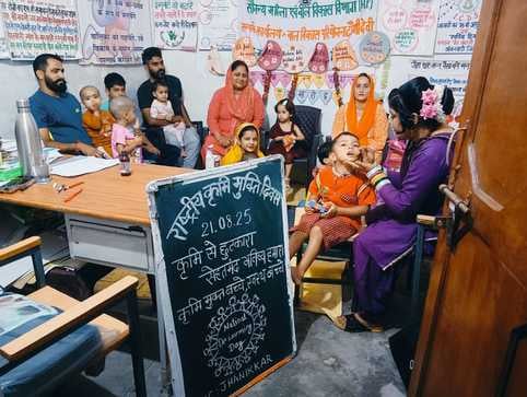 राजकीय प्राथमिक पाठशाला भरठयाण में मुख्य शिक्षक कंचन ठाकुर व विवेक कुमार की देखरेख में आशा कार्