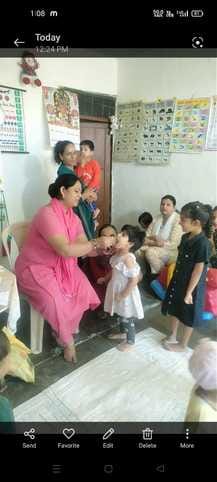 राजकीय प्राथमिक पाठशाला भरठयाण में मुख्य शिक्षक कंचन ठाकुर व विवेक कुमार की देखरेख में आशा कार्