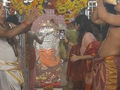 चिंतामन गणेश मंदिर में उमड़ा जनसैलाब