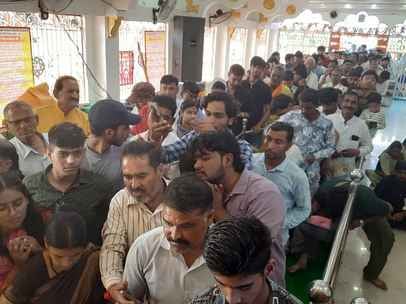 चिंतामन गणेश मंदिर में उमड़ा जनसैलाब