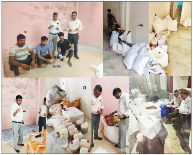 बरामद ऑक्सीटोसिन की जांच करती एसटीएफ की टीम व गिरफ्तार किए गए आरोपी। बरामद ऑक्सीटोसिन की जांच करती एसटीएफ की टीम व गिरफ्तार किए गए आरोपी।