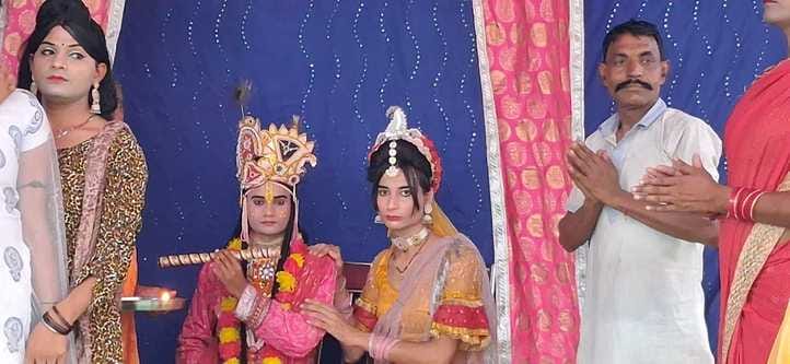 बीसलपुर के बड़े स्थल मंदिर पर राधा अष्टमी  पर किया गया भंडारा। संवाद