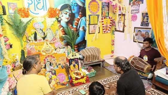 बीसलपुर के बड़े स्थल मंदिर पर राधा अष्टमी  पर किया गया भंडारा। संवाद