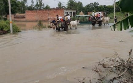 मिर्जापुर में भरतपुर पुलिया के समीप कटी हुई सड़क। स्रोत : जागरूक पाठक