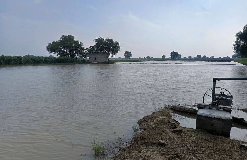 29 खेड़ी महम में मकान गिरने के बाद हुए नुकसान को दिखाता ग्रामीण। संवाद 29 खेड़ी महम में मकान गिरने के बाद हुए नुकसान को दिखाता ग्रामीण। संवाद