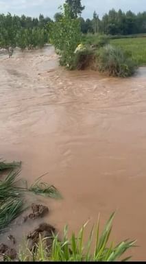 इस्माईलाबाद। गांव नैसी से जलबहेड़ा जाने वाली सडक़ पर दो से ढाई फीट तक बहता रहा पानी, जिससे लोगों