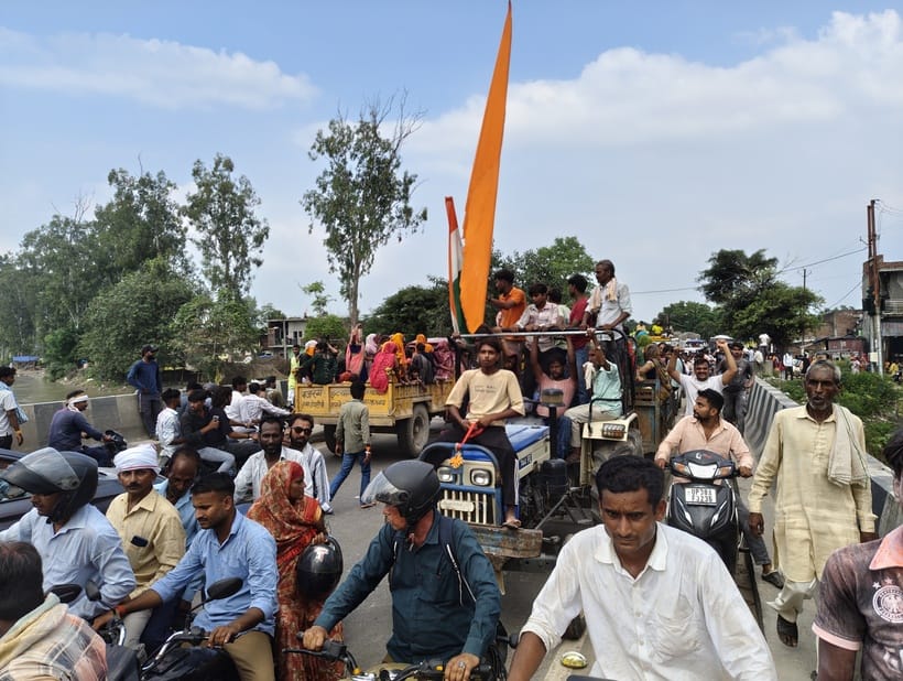 तहसील रोड पर लगा जाम। संवाद तहसील रोड पर लगा जाम। संवाद