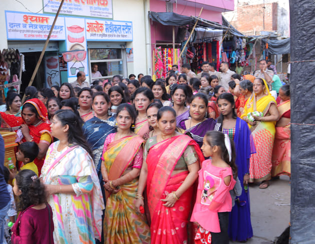 चंद्रप्रभु की शोभायात्रा में शामिल झांकी। संवाद चंद्रप्रभु की शोभायात्रा में शामिल झांकी। संवाद