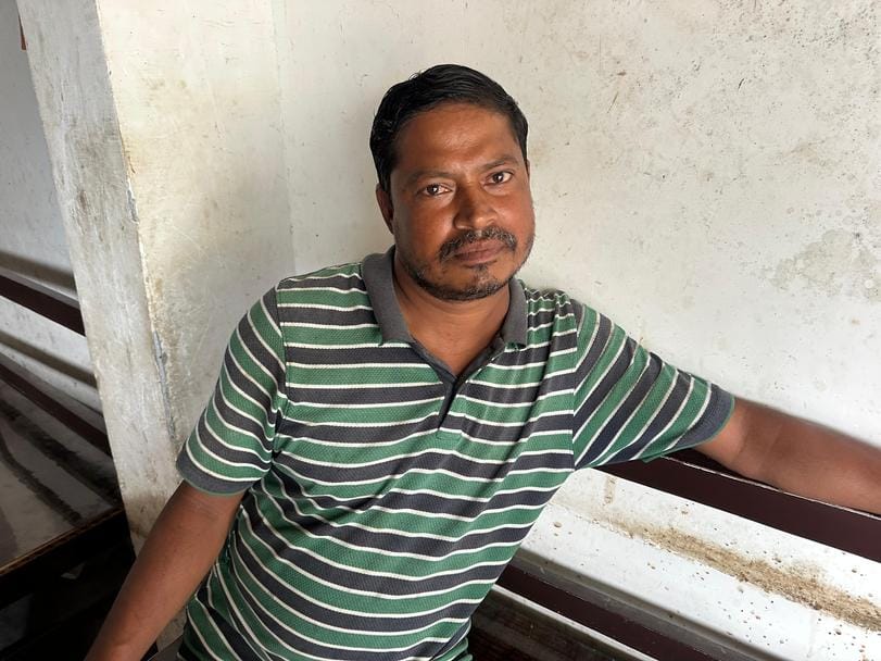 सीमावर्ती गांव नौजल्हा नंबर दो का बंद पड़ा बाजार। संवाद