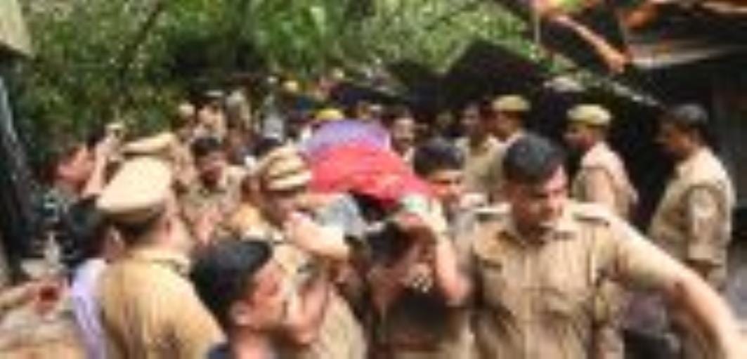 कैसरबाग की मछली मंडी में मंगलवार दोपहर पीपल का 150 वर्ष पुराना पेड़ गिर गया। इसकी चपेट में आकर 