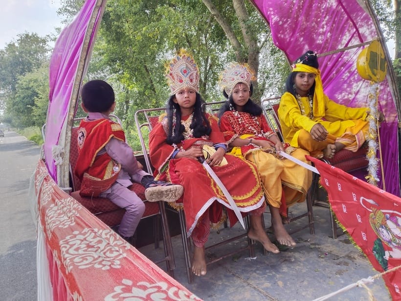 खिरनीबाग रामलीला में मंचन करते कलाकार। स्रोत: आयोजक खिरनीबाग रामलीला में मंचन करते कलाकार। स्रोत: आयोजक