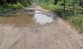 खैरेटिया मझरापूरब जर्जर मार्ग। संवाद
