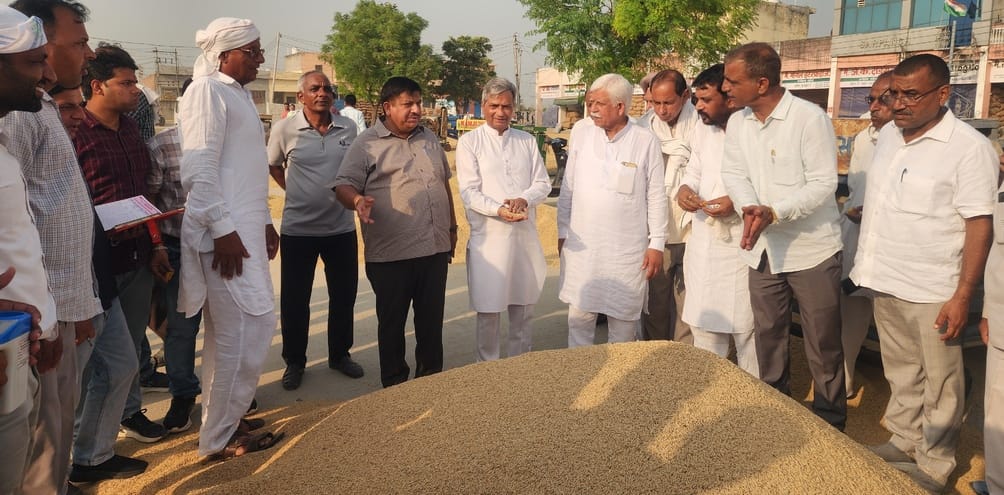 लाडवा। अनाज मंडी बाबैन में धान की सरकारी खरीद शुरु करते मुख्यमंत्री नायब सैनी के प्रतनिधि कैला लाडवा। अनाज मंडी बाबैन में धान की सरकारी खरीद शुरु करते मुख्यमंत्री नायब सैनी के प्रतनिधि कैला