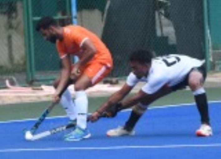 मो. शाहिद स्टेडियम में खेली जा रही ऑल इंडिया केडी सिंह बाबू प्राइजनमनी हाॅकी के तहत एयरफोर्स 