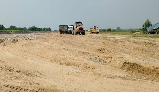 फोटो नंबर-10-सोनिक के पास निर्माणाधीन इंडस्ट्रियल कॉरिडोर। संवाद