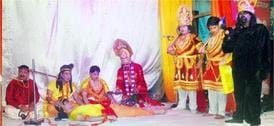 नारायणगढ़ में श्री राम नाट क्लब के कलाकार श्री रामलीला का मंचन करते हुए। संवाद नारायणगढ़ में श्री राम नाट क्लब के कलाकार श्री रामलीला का मंचन करते हुए। संवाद