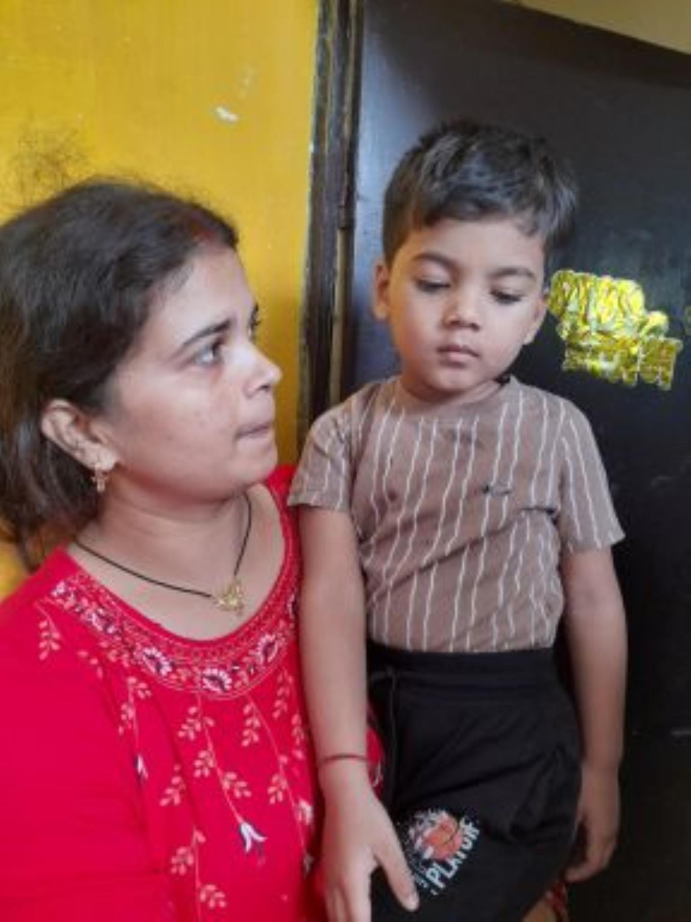 हादसे के बाद खड़ी डीसीएम, क्षतिग्रस्त स्कूल वैन, घायल छात्र व वैन चालक।