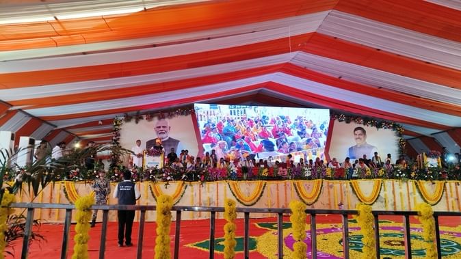 ब्यावर में आयोजित किसान सम्मेलन में शामिल हुए मुख्यमंत्री।