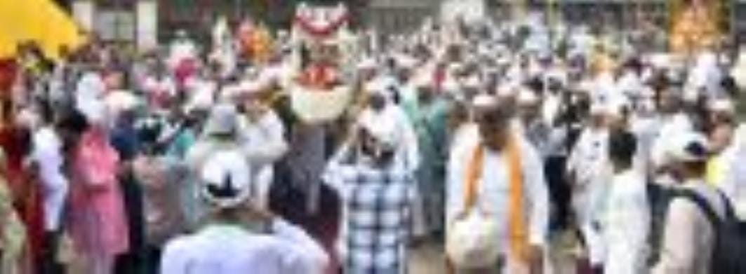 संत चांडूराम साहिब की अस्थि कलश यात्रा में उमड़े अनुयायी