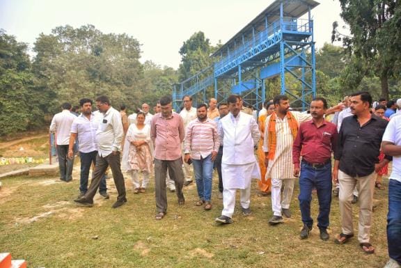 विधायक ने किया छठ पूजा स्थल का निरीक्षण